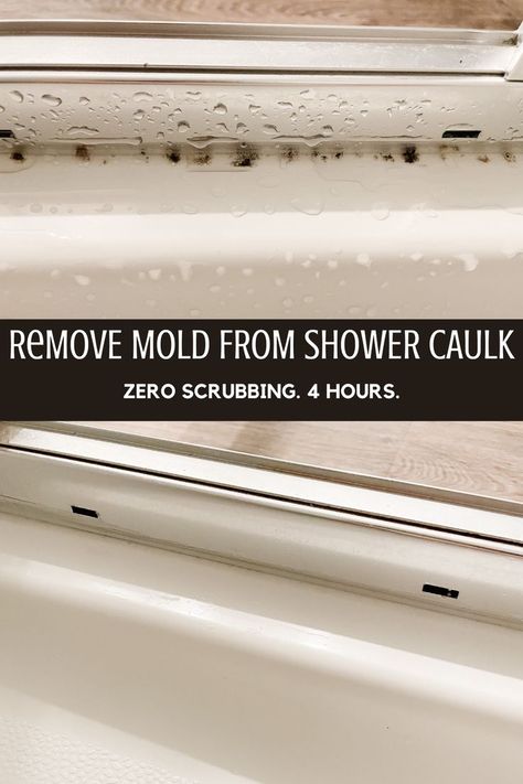 Getting Rid Of Mold, Cleaning Shower Mold, Get Rid Of Black Mold, Remove Mold From Shower, How To Remove Mold, Shower Mold, Shower Cleaning Hacks, Mold And Mildew Remover, Remove Mold