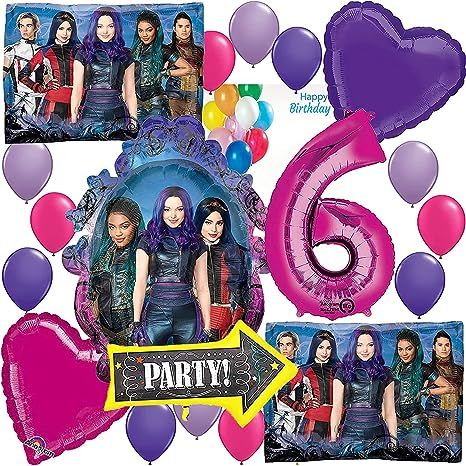 Birthday Balloon Decoration, Disney Descendants Party, Kids Party Balloons, Descendants Party, Descendants 3, Large Balloons, Birthday Balloon Decorations, Birthday Toys, Happy Birthday Parties