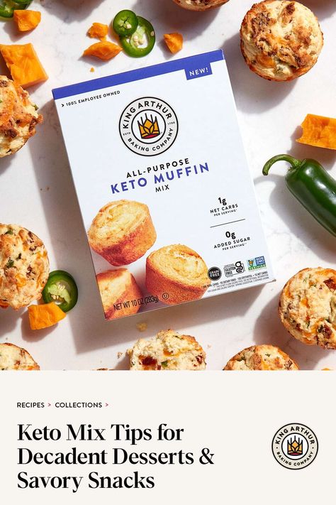 Keto Mix Tips King Arthur Keto Muffin Mix Recipes, King Arthur Keto Wheat Flour Recipes, King Arthur Keto Flour Recipes, Muffin Mix Recipe, Wheat Flour Recipes, King Arthur Flour Recipes, Keto Flour, Keto Cookie Recipes, King Arthur Baking