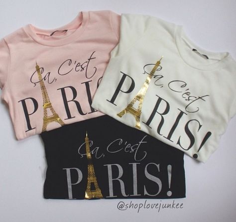 Paris Shirts ❤❤ Paris Theme Shirts, Paris Shirt Ideas, Paris Shirts, Theme Clothes, Travel Apparel, Paris Shirt, Fasion Outfits, Paris T Shirt, Adventure Outfit