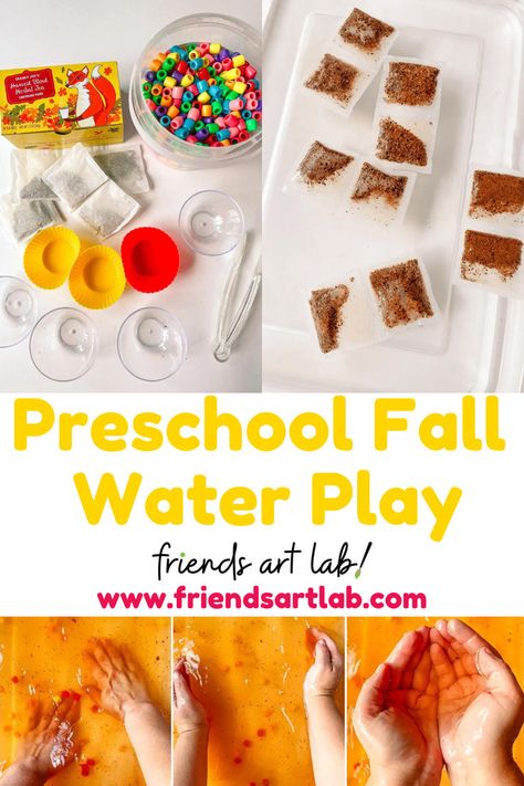 When I picture a Fall day in the preschool classroom, I imagine kids gathered around a warm tea water table, scooping water, commenting on how delicious it smells. Fall Water Table Ideas, Water Table Ideas For Preschoolers, Fall Sensory Table, Water Table Ideas, Fall Sensory, Sand And Water Table, Sensory Table, Friends Art, Water Table