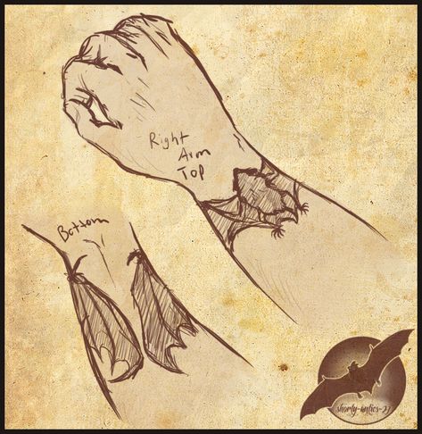 Tying Tattoos Together, Tattoo Etoile, Dracula Tattoo, Gotik Tattoo, Tattoo Board, Bat Tattoo, Sharpie Tattoos, Hand Doodles, Spooky Tattoos