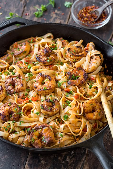 Cajun Shrimp Pasta Creamy Roasted Red Pepper Sauce, Shrimp And Pasta, Creamy Cajun Shrimp Pasta, Cajun Shrimp Pasta, Roasted Red Pepper Sauce, Cajun Pasta, Sauce Pasta, Red Pepper Sauce, Shrimp Recipes For Dinner