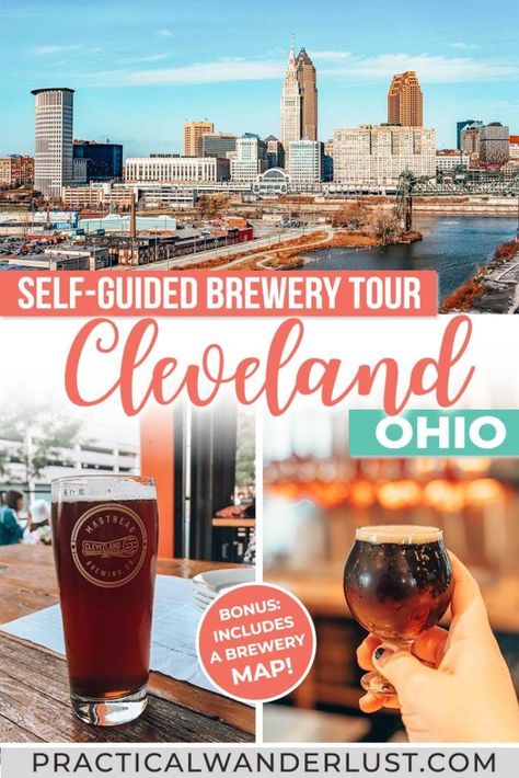 A self-guided tour of the best Cleveland breweries! Walk to 6 Cleveland breweries, plus a map of all the best breweries in Cleveland, Ohio. This is one of the best things to do in Cleveland, Ohio on your next weekend trip! Ohio Adventures, Cleveland Food, North America Travel Destinations, Forest City, Us Road Trip, Usa Travel Guide, Weekend Trip, United States Travel, Cleveland Ohio