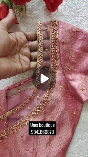 Pink Net Blouse Designs, Latest Bridal Blouse Designs 2024, Net Cloth Blouse Designs, Net Aari Work Blouse Designs, Net Blouse Designs Latest, Blouse With Lace Design, Embroidery Designs For Blouses, Gold Blouse Designs, Exclusive Blouse Designs