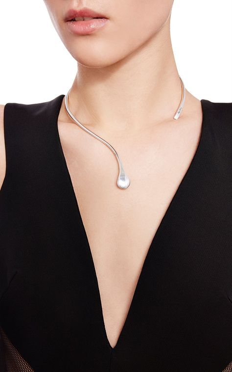 Soft Tear Necklace by Efva Attling for Preorder on Moda Operandi Necklace Design Ideas, Latest Necklace Design, Jewellery Photography Inspiration, Magical Jewelry, Luxury Necklace, Necklace Design, Jewelry Fashion Trends, Silver Jewelry Fashion, Jewelry Photography