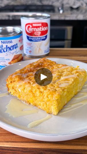 3.2K views · 57 reactions | #ad Pan de Elote Mexican Cornbread Recipe.
I've partnered with La Lechera  and Carnation Milks to create this deliciously fluffy and moist cake, made with fresh corn and the perfect sweetness from La Lechera condensed milk and Carnation. One bite, and you’ll never go back!

PAN DE ELOTE INGREDIENTS:
► 45oz canned corn
► 4 eggs
► 1 cup pancake mix
► 8oz cream cheese
► 1 stick of butter
► 1 tbsp vanilla extract
► 1 tsp baking powder
► 1 can Nestle La Lechera Sweetened Condensed Milk
► 1/2 can Nestle Carnation Evaporated Milk
► Pinch of salt

#lalecherausa #carnation #carnationnation #easyrecipes #dessert #postre #PandeElote | Lov.kari | Lov.kari · Original audio Mexican Corn Cakes, Condensed Milk Desserts, Mexican Cornbread Recipe, Sweetened Condensed Milk Recipes, Cornbread Recipe Sweet, Cornbread Recipes, Sweet Condensed Milk, Mexican Cornbread, Instagram Recipes