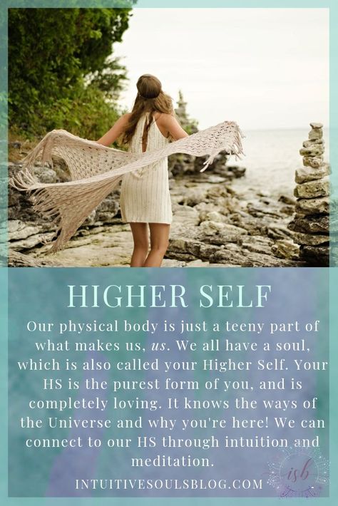 Your Higher Self is also known as your soul. It knows why you're here, and how the Universe works. Cool, right? Learn more about your HS at intuitivesoulsblog.com Aligning With Your Higher Self, Divine Alignment, Spiritual Alchemy, Spiritual Awakening Higher Consciousness, Eckart Tolle, Theta Healing, Light Worker, How The Universe Works, Magical Powers