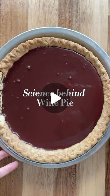 Half Batch Baking on Instagram: "Wine pie was popular last year but for the wrong reasons. Unlike a water pie, wine, being highly acidic and sugary, requires a little bit of tweaking when incorporated into baking, especially when working with ingredients like starch. Starch tends to become softer, less cohesive, and elastic in acidic environments. It’s important to add baking soda to the wine to raise the pH helping the starch become more effective. More details and recipe🔗 in bio #winepie #wine #pie #holiday #christmas #foodscience #baking" Wine Pie Recipe, Infused Sweets, Wine Pie, Water Pie, Batch Baking, Food Science, No Bake Treats, Pie Recipes, Holiday Christmas