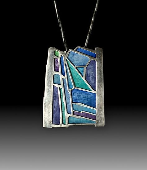 Art Clay Silver, Micro Mosaic Jewelry, Enamel Jewellery, Mosaic Jewelry, Stained Glass Jewelry, Beachglass Jewelry, Jewelry Artist, Stone Walls, Fused Glass Jewelry