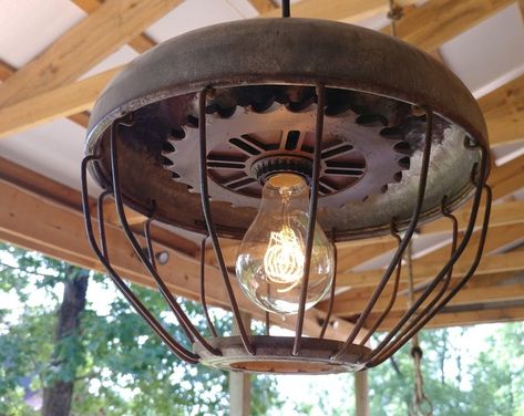 Hog Feeder, Boho Light Fixtures, Rustic Track Lighting, Wood Chandelier Rustic, Vintage Pride, Rustic Chicken, French Painted Furniture, Farmhouse Ceiling, Farm Vintage