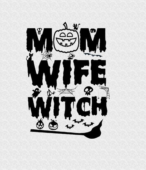 Cricut Witch Projects, Halloween Shirts Vinyl, Diy Plates, Witch Mom, Vibes Funny, Emprendimiento Ideas, Etsy Halloween, Spooky Svg, Halloween Kunst