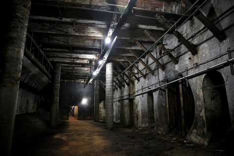 Underground Research Facility, Underground Facility Concept Art, Underground Laboratory, Secret Facility, Underground Facility, Red Tux, Dark Western, Underground Society, Hero Villain