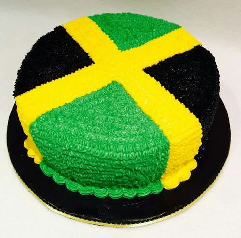 The strength of our people Jamaican Flag Cake, Jamaican Cake Design, Jamaica Decor, Jamaican Cake, Jamaica Cake, Jamaica Party, Johnny Cakes Recipe, Jamaican Party, Jamaican Colors