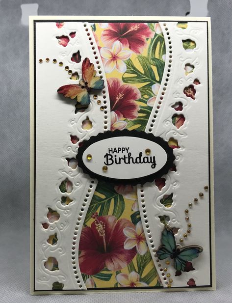 Paper Phenomenon Projects, Elegant Handmade Cards, Shimmer Powder Cards, Stamped Cards Ideas, Hand Crafted Cards, Birthday Cards For Women, Flowers And Butterflies, Elegant Cards, Fancy Fold Cards