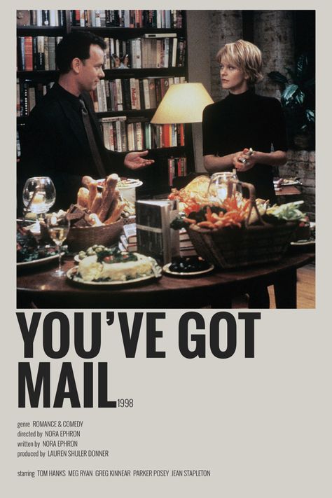 you’ve got mail minimalist/alternative movie poster You've Got Mail Movie Poster, Youve Got Mail Aesthetic Wallpaper, Youve Got Mail Fall, You’ve Got Mail Poster, You’ve Got Mail Movie, Youve Got Mail Wallpaper, You Got Mail Aesthetic, You Got Mail, You Got Mail Movie