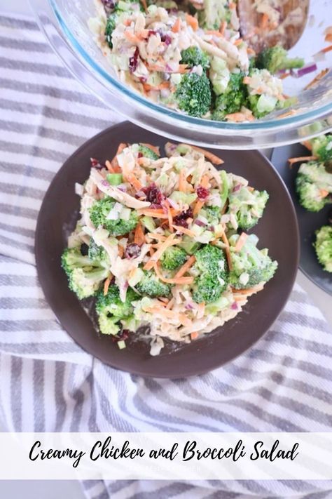 It’s potluck time! Serve this Creamy Chicken and Broccoli Salad with your main dish and you’re good to go. Or just have it by itself, you have the greens and the protein – so it’s a complete meal. It’s also a great dish to bring to your friend’s party. So simple to make but full of big bold flavors. Rotisserie Chicken And Broccoli, Chicken And Broccoli Salad, Rotisserie Chicken Broccoli, Shredded Broccoli, Creamy Chicken And Broccoli, Crunchy Broccoli, Shredded Rotisserie Chicken, Chicken And Broccoli, Spanish Onion