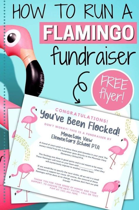 Fundraising Raffle Baskets, You've Been Flocked, Plastic Pink Flamingos, Plastic Flamingo, Pta Fundraising, Fun Fundraisers, Inspirational Horse Quotes, Raffle Basket, Pta School