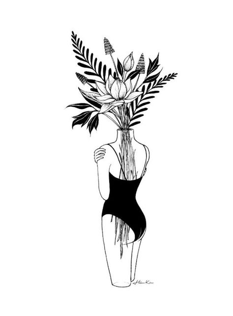 flower head Arte Doodle, Tattoo Zeichnungen, Arte Inspo, Art Et Illustration, Art And Illustration, Creative Tattoos, A Drawing, Art Paint, Tattoo Drawings