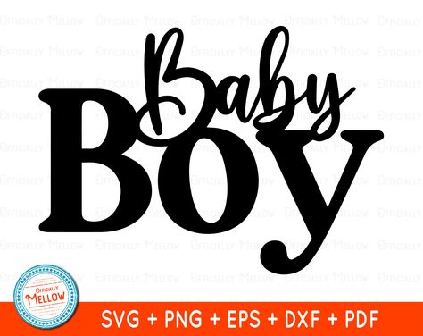 Baby Boy SVG files for newborn boy coming home outfit, cake topper dxf, baby shower gifts, digital download Hello! Thanks for taking a look at this image I've made for you! Please read through the description to ensure these files meet your needs. This is a fun cut file that is perfect for your DIY crafting projects! Use this image to make t-shirts, cake toppers, stickers, coffee mugs, tumblers, decals, hats, bags, wall art, and more! This listing is for an instant download containing the follow Baby Boy Shower Decorations, Newborn Boy Coming Home Outfit, Boy Fonts, Boy Baby Shower Gift, Newborn Svg, Baby Boy Svg, Baby Cake Topper, Baby Shower Decorations For Boys, Baby Shower Gifts For Boys