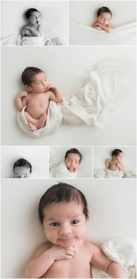 Simple White Newborn Photography, Minimalistic Newborn Photography, All White Newborn Photography, Unposed Newborn Photography, Minimalist Newborn Photography, Easy Newborn Poses At Home, Easy Newborn Poses, Natural Newborn Poses, Newborn Baby Boy Photography