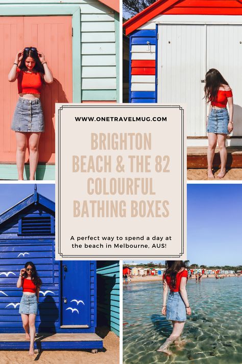 Brighton Beach in Melbourne is famous for its 82 colourful bathing boxes, discover them with me! Brighton Bathing Boxes Melbourne, Brighton Bathing Boxes, Brighton Beach Melbourne, Brighton Melbourne, Beach Captions, Netherlands Flag, Visit Melbourne, People Running, Brighton Beach