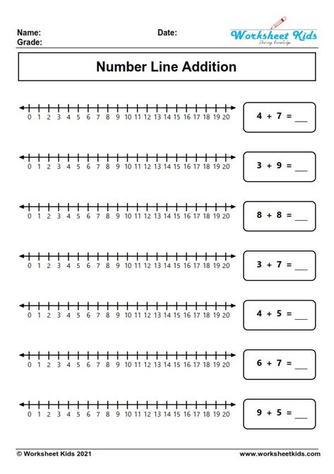 Are you looking for number line addition worksheets for your child in kindergarten? Our free printable number line addition activities would teach kids about number addition and the concept of commutative addition. Hands-on addition up to 20 yields more accurate results. Make use of this number line in the space to encourage hands-on learning to first grade and 2nd grade. Addition Up To 20, Number Line Addition, Adding Worksheets, Number Line Activities, Printable Number Line, Number Words Worksheets, Worksheets For Grade 1, Adding Numbers, 20 Number