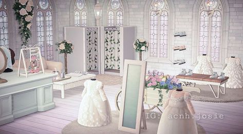 Animal Crossing Designs on Instagram: “This wedding boutique is beautiful 😍 all of the anniversary recreation videos are so cute!  - 🏝#crossingcreations credit to @acnh.josie 👏…” Rose House, Animal Crossing Guide, Animal Crossing Wild World, Pocket Camp, Tropical Animals, Animal Crossing Villagers, Closet Room, Island Decor, New Animal Crossing