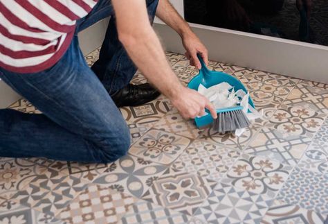 Best Way to Deep Clean Linoleum Floors - Shiny Modern Deep Clean Linoleum Floors, How To Deep Clean Linoleum Floors, Best Way To Clean Linoleum Floors, How To Clean Linoleum Floors, Bathroom Linoleum Flooring, Modern Linoleum Flooring, Linoleum Cleaner, Clean Linoleum Floors, Linoleum Kitchen Floors