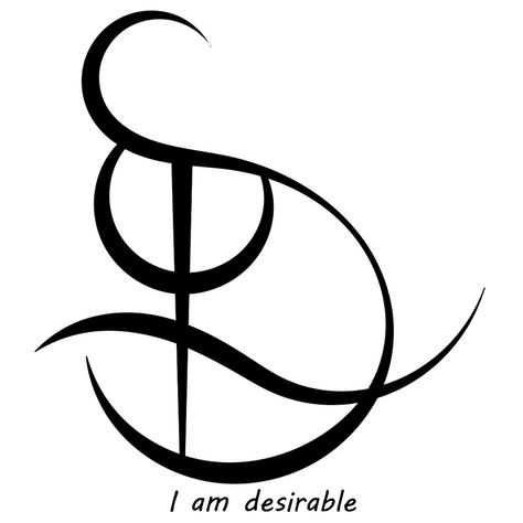 Sigil Athenaeum — “I am desirable” sigil requested by anonymous Beauty Sigil, Sigil Magic Symbols, Sigil Symbols, Sigil Athenaeum, Protection Sigils, Witch Symbols, Sigil Tattoo, Magick Symbols, Rune Symbols