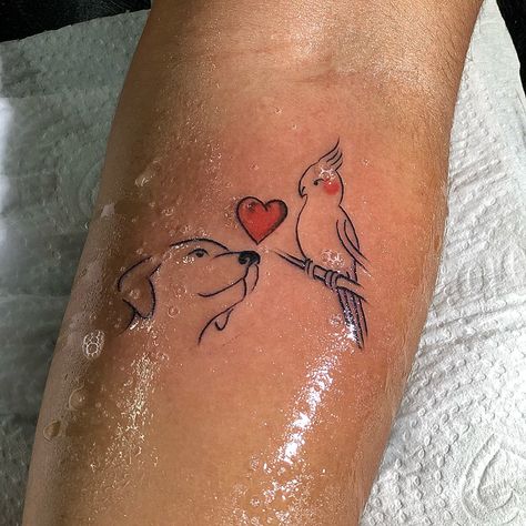 ALAN TATTOO (@alantatto) • Instagram photos and videos Parrot Tattoo, Sisters Tattoo, Meaningful Tattoo Quotes, Rune Tattoo, Bff Tattoos, Elegant Tattoos, Dog Tattoo, Birds Tattoo, Simplistic Tattoos