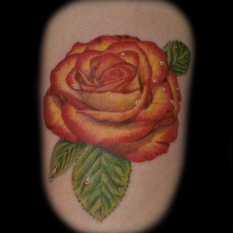 Yellow Flower Tattoos, Yellow Rose Tattoo, Yellow Tattoo, Yellow Rose Tattoos, Sunflower Tattoo Sleeve, Red Rose Tattoo, Tattoo Rose, Skeleton Hand Tattoo, Red Tattoos