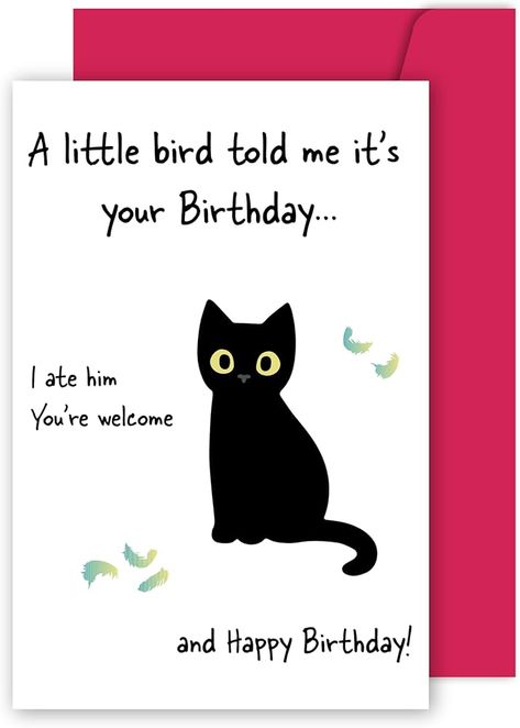 Amazon.com : TMTECHJS Funny Cat Birthday Greeting Cards Cute Greeting Cards Funny Gifts For Couples Best Greeting Cards : Office Products Cute Card Ideas For Mom, Cute Cat Birthday Cards, Cat Pun Birthday Card, Quick Birthday Card Ideas, Funny Cards For Friends Birthday, Birthday Cute Drawings, Birthday Card Ideas For Mom Homemade, Birthday Book Ideas, Birthday Cards With Cats