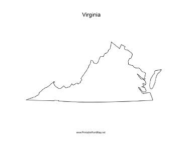 A blank map of the state of Virginia, oriented horizontally and ideal for classroom or business use. Free to download and print Virginia Studies, Virginia Art, Virginia Map, Virginia History, Toddler Class, 6th Grade Social Studies, Teaching Geography, Printable Pictures, Homeschool Printables