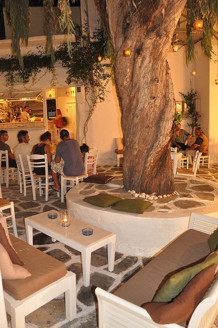 Cafes In Greece, Greece Cafe, Greek Cafe, Naoussa Paros, Island Restaurant, Paros Island, Paros Greece, Greek House, Visiting Greece