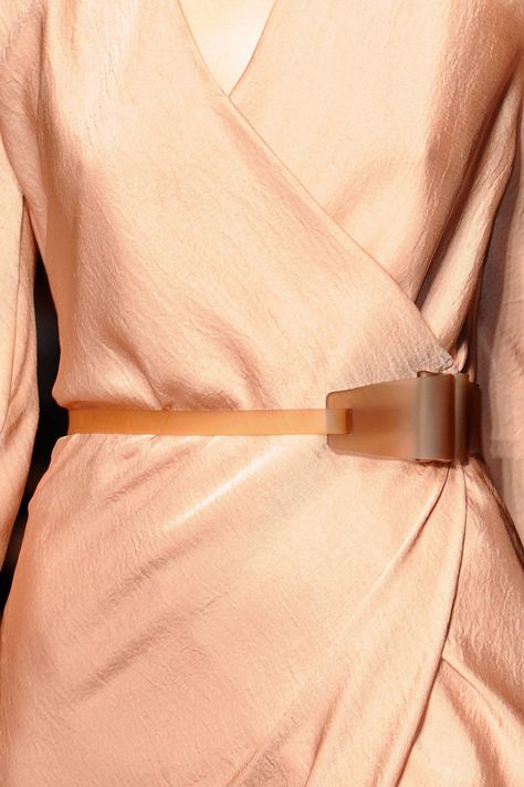 Donna Karan   - ELLE.com Runway Accessories, Donna Karan Dress, Rubber Belt, 2013 Runway, 2013 Fashion, New York Spring, Peachy Keen, Best Accessories, Fashion Week Runway