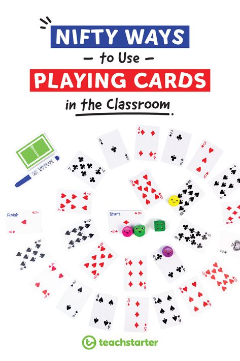 2024 Classroom, Printable Playing Cards, Maths Investigations, Teaching Addition, Posters Classroom, Deck Of Playing Cards, Middle School Classroom, Classroom Games, School Tips