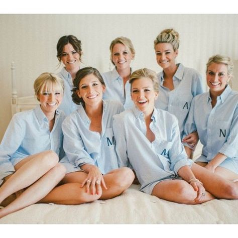 #Monogrammed‬ Oversized #Bridesmaid‬ Button Down Shirts in ‎#white‬, #sky_blue, #pink‬ colours   #Wedding_Gifts_london‬ Bridesmaid Shirts, Bridal Party Shirts, Photography 101, Wedding San Francisco, Wedding Pics, Wedding Poses, Trendy Wedding, Bride Bridal, California Wedding