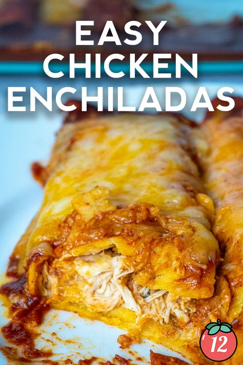 Easy Chicken Enchiladas, Restaurant Classic, Meals For Busy Families, Easy Chicken Enchilada Recipe, Takeout Recipes, Favorite Chicken Recipes, Easy Bakes, Easy Enchiladas, Tomatoes Recipes