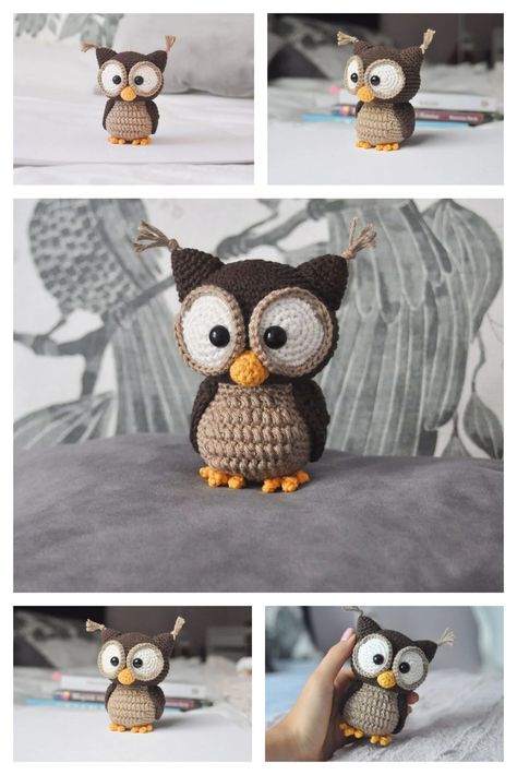 Amigurumi Crochet Owl Free Pattern-2 14 Owl Crochet Pattern Free, Amigurumi Owl, Owl Crochet, Crochet Owls, Owl Crochet Patterns, Easy Crochet Animals, Crochet Disney, Owl Pattern, Crochet Owl