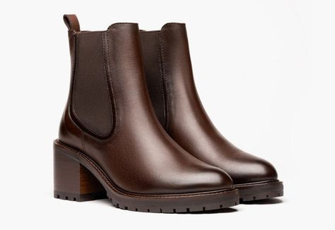 Women's Knockout High Heel Chelsea Boot In Chocolate Brown - Thursday Thursday Boot Co, Thursday Boots, Heeled Chelsea Boots, Brown Chelsea Boots, Boot Companies, Color Chocolate, Wrap Heels, Brown Heels, Brown Shoe