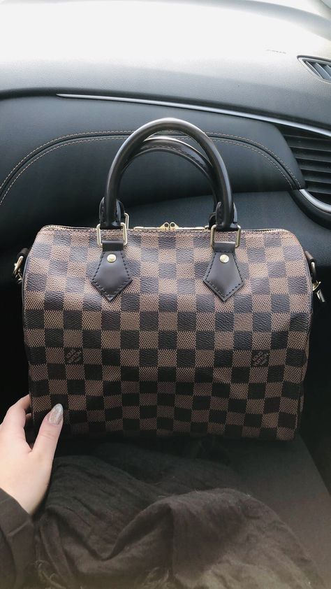 Damier Ebene Louis Vuitton Speedy B 25 #louisvuitton #speedy25 #louisvuittonhandbags #speedy Speedy 25 Damier Ebene, Louis Vuitton Speedy Damier, Lv Speedy, Speedy 25, Damier Ebene, Dress Silhouette, Louis Vuitton Speedy, Girls Fashion, Louis Vuitton Speedy Bag