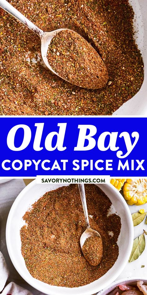 Homemade Old Bay Seasoning Recipe, Diy Spice Mix, Homemade Dry Mixes, Dry Rub Recipes, Homemade Spice Mix, Spice Blends Recipes, Homemade Pantry, Spice Mix Recipes, Seasoning And Spice