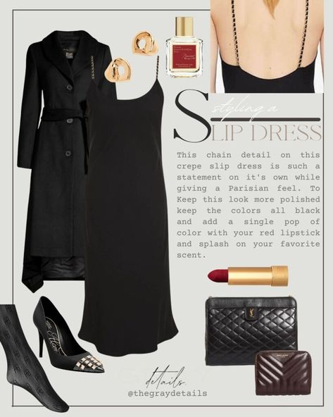 Black Slip Dress Outfit Night, Black Slip Dress Outfit Winter, Slip Dress For Winter, Slip Dress Date Night, Slip Dress Outfit Night, Slip Dress Outfit Winter, Black Slip Dress Outfit, Style A Slip Dress, How To Style A Slip Dress