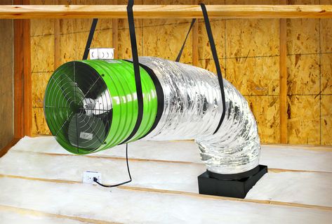 Use a whole house fan to pull cool night air into your home for cooling without turning on the air conditioner.  Saves money on the electric bill Whole House Fans, Installing Insulation, Attic Fans, Whole House Fan, Home Insulation, Attic Remodel, House Fan, Energy Saver, Design Rules