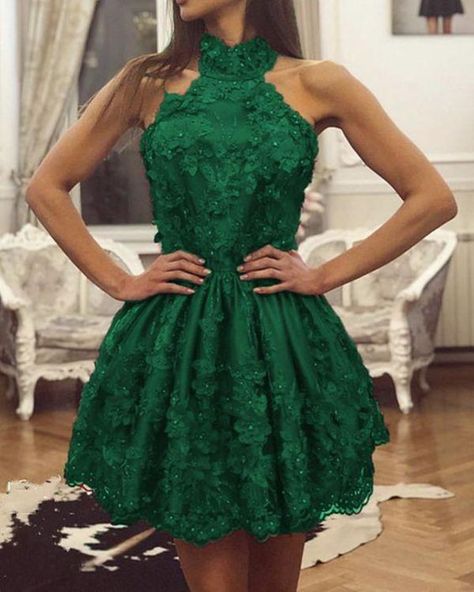 Short Green Homecoming Dresses halter lace homecoming Norah dresses CD9743, This dress could be custom made, there are no extra cost to do custom size and color Homecoming Dresses Green, Black And Green Dress, Halter Top Dresses, Semi Formal Dresses, Lace Homecoming Dresses, Homecoming Dresses Short, On The Shelf, Birthday Dresses, Fitted Dress