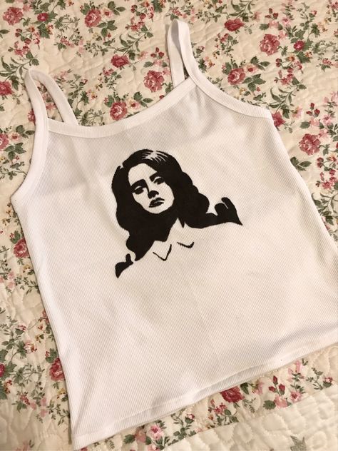 Lana Del Rey Embroidered Sweatshirt, Lana Del Rey T Shirt Ideas, Lana Del Rey Shirt Outfit, Lana Del Rey Merch Aesthetic, Lana Del Rey Shirt Design, Lana Del Rey Sweatshirt, Lana Del Rey Coquette Outfits, Lana Del Ray Shirt, Lana Del Rey Gift Ideas