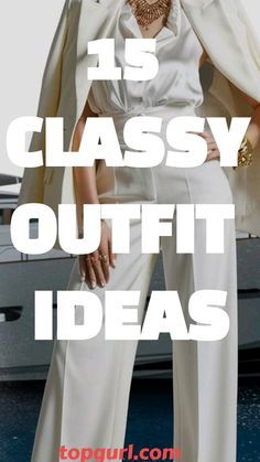 Dressy Elegant Outfits, Cool And Classy Outfit, Event Style Outfit, All Off White Outfit, Evening Glam Outfits, Gold Silk Top Outfit, Statement Outfit Classy, Classy Bold Outfits, Fancy Work Dinner Outfit