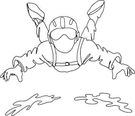 Skydiving line art, extreme sports sketc... | Premium Vector #Freepik #vector #one-line #line-art #line-drawing #line-illustration Sky Diving Drawing, Skydive Drawing, Skydiving Drawing, Sky Diving Illustration, Skydiving Illustration, Drawing Sky, Dove Drawing, Black And White Photography Portraits, Plane Drawing