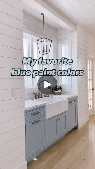 2.3K views · 28 reactions | Comment LINKS below, and I’ll message you the blue paint colors I used in the new house! This is another one that I get questions on all the time. | Niña Williams Blog | altego_music · Original audio Nina Williams Blog, Sherwin Williams Windy Blue Kitchen, Best Sherwin Williams Blue Cabinet Colors, Best Sw Blue For Cabinets, Sw Atmospheric Blue, Blue Paint Colors, Another One, Sherwin Williams, Blue Paint